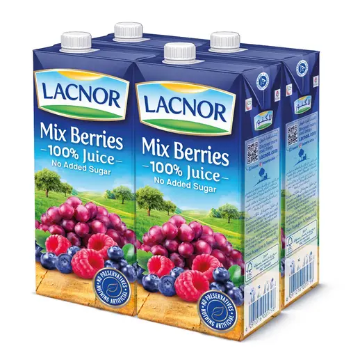 Lacnor Mix Berry 100% Juice 1 ltr x 4 Pcs