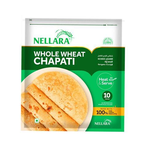 Nellara Whole Wheat Chapati 10pcs 450 g